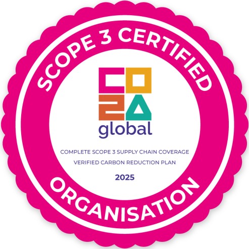 Scope 3 certified organisation seal 2025