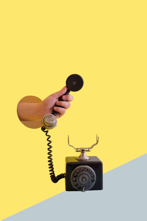 Someone answering the phone